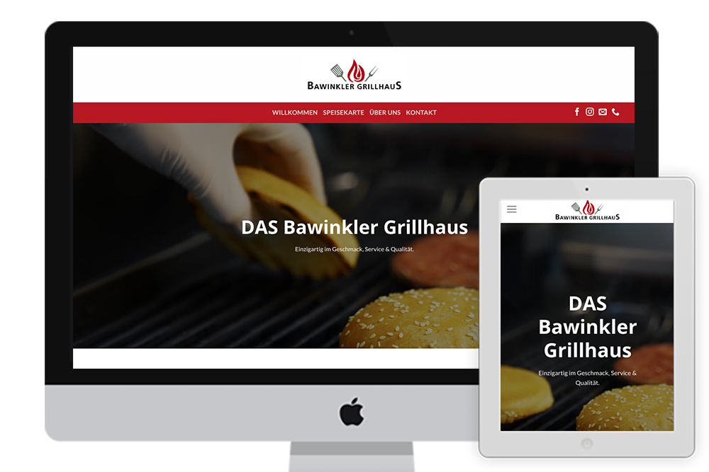 Webseite für Grillhaus in Bawinkel