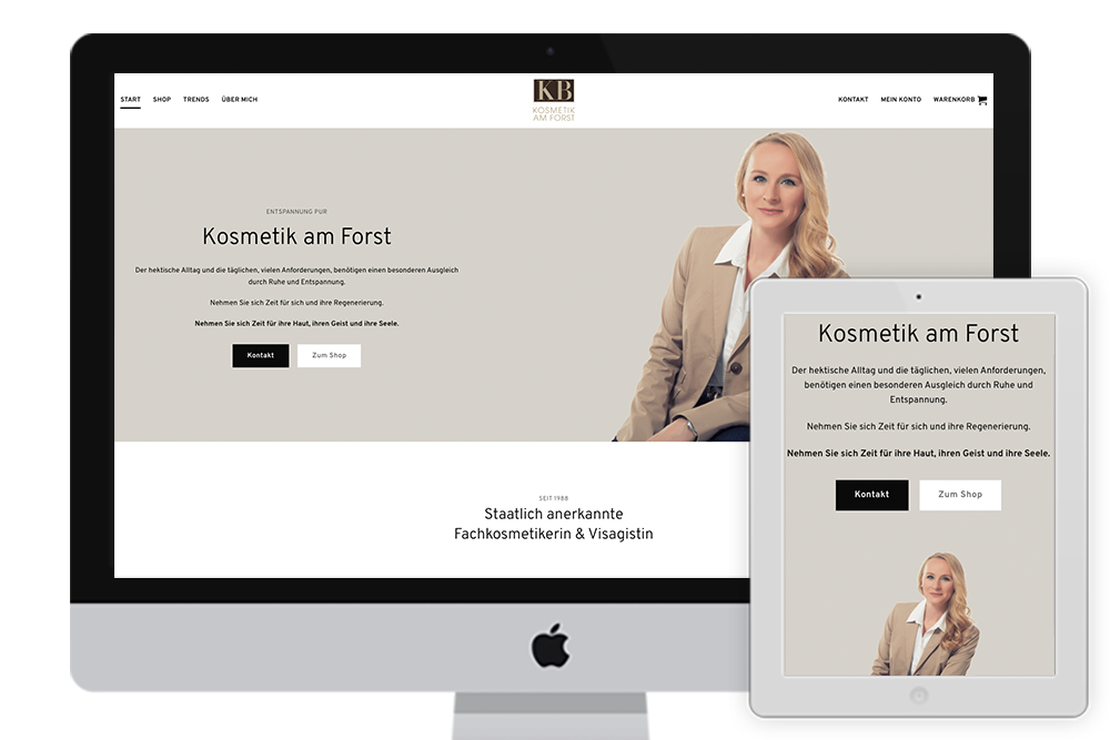 Webdesign für Fachkosmetikerin & Visagistin