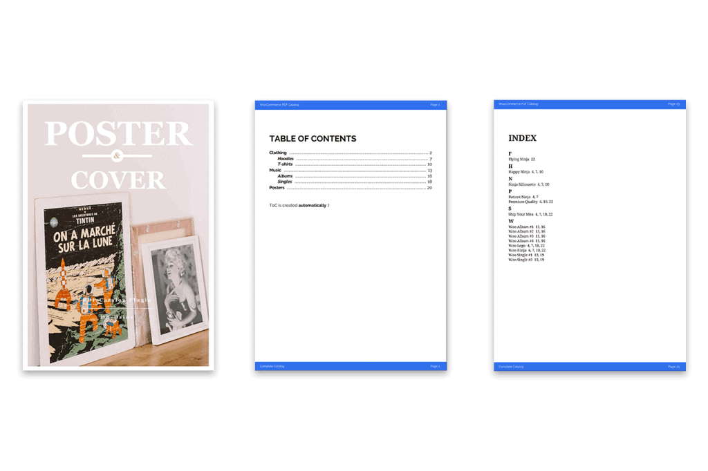 cover table of contents index